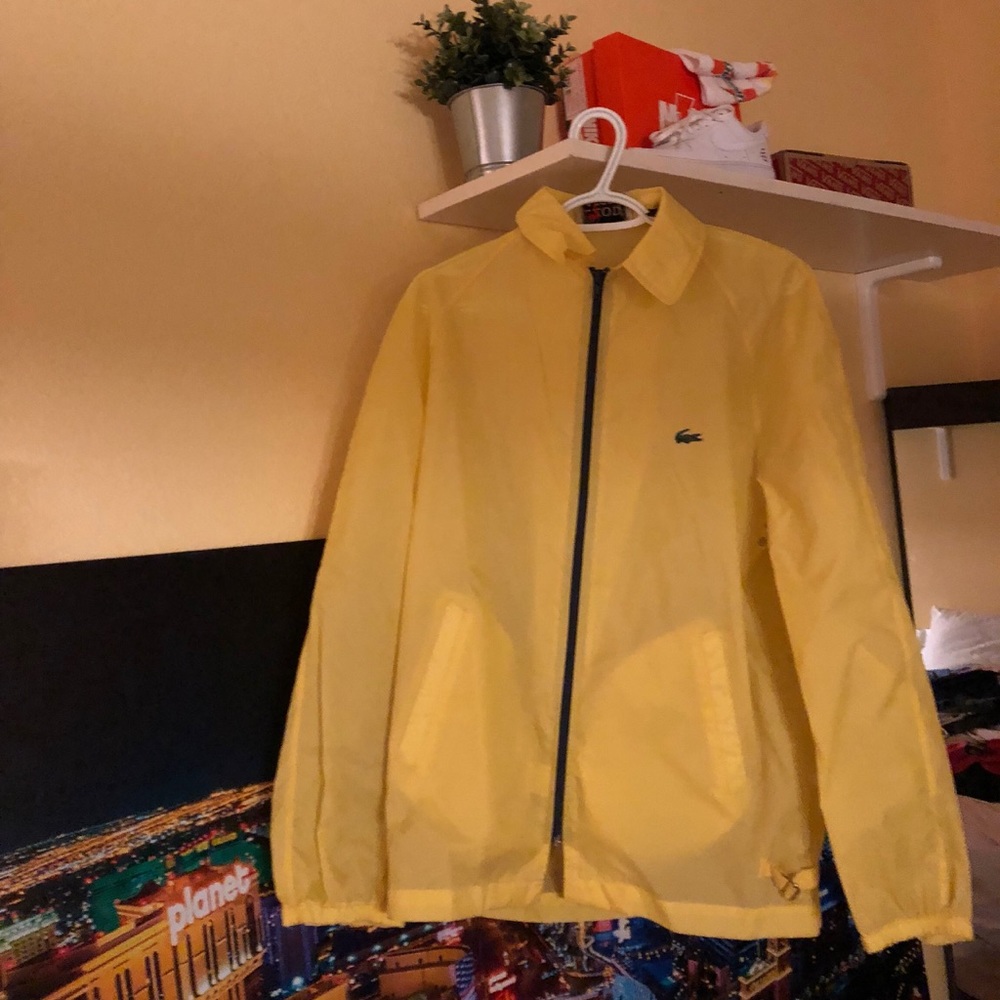 Yellow IZOD Lacoste light windbreaker